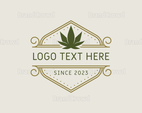 Elegant Marijuana Leaf Logo