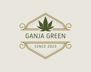 Elegant Marijuana Leaf logo design