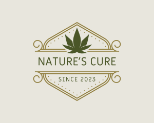 Elegant Marijuana Leaf logo design