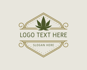 Elegant Marijuana Leaf Logo