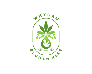 Marijuana Liquid Droplet Logo