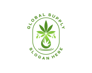 Supply - Marijuana Liquid Droplet logo design