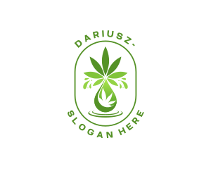 Drugs - Marijuana Liquid Droplet logo design