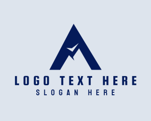Camping Equipment - Mountain Summit Letter A logo design