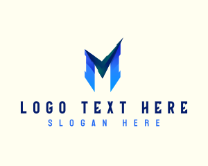 Enterprise - Tech Check Letter M logo design