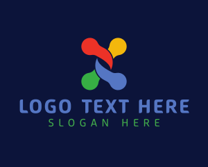 Advertising - Creative Agency Knot Letter X logo design