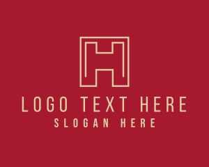 Letter H - Hotel Property Real Estate logo design