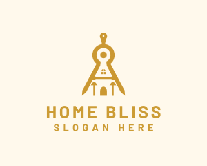 Home Construction Compass logo design