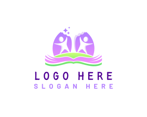 Writer - Children Youthful Book logo design