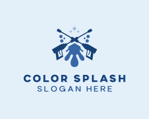 Cleaning Pressure Washer Housekeeping logo design