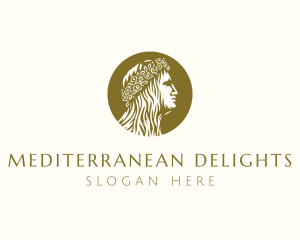 Mediterranean - Tree Nymph Goddess logo design