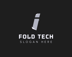Fold - Folded Letter I logo design