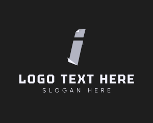 Letter I - Folded Letter I logo design