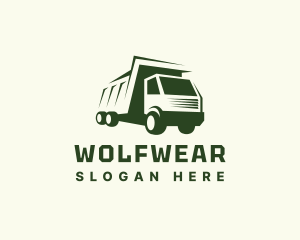 Courier - Dump Truck Vehicle logo design