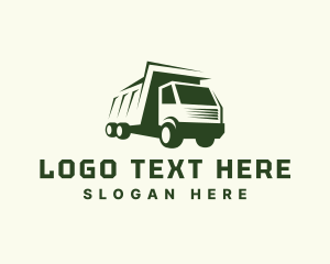 Distribution - Dump Truck Vehicle logo design