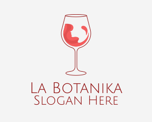 Red Wine Glass  Logo