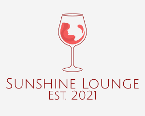 Red Wine Glass  logo design