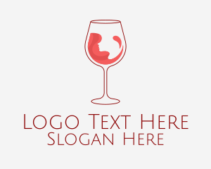 Red Wine Glass  Logo