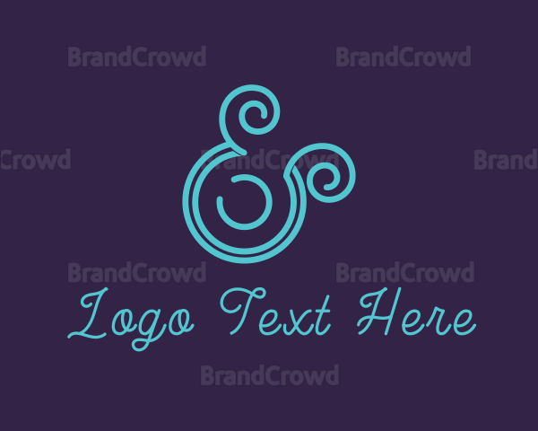 Upscale Modern Ampersand Logo