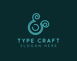 Upscale Modern Ampersand logo design