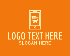 Shopping - Phone Mobile Cart logo design
