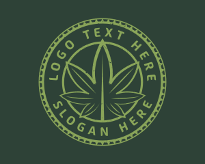 Organic - Cannabis Plant Drug logo design