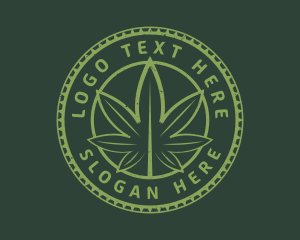 Cannabis Plant Drug Logo