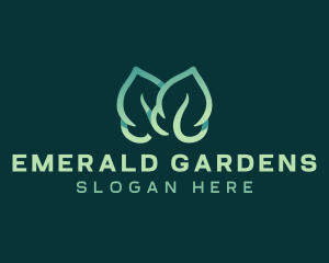 Organic Leaves Gardening logo design