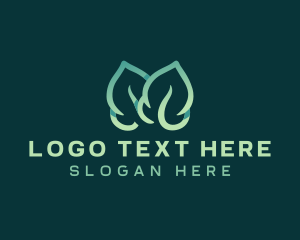 Vegetarian - Organic Leaves Gardening logo design