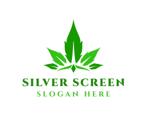 Green Cannabis Crown Logo