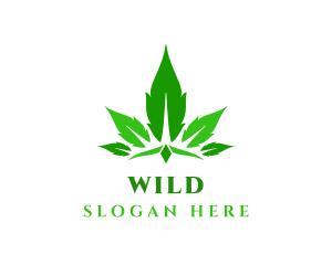 Royal - Green Cannabis Crown logo design