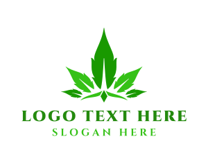 Crown - Green Cannabis Crown logo design