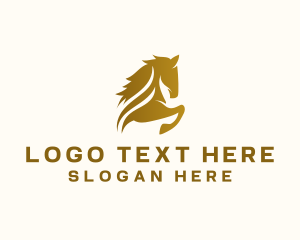 Horse Racing - Luxury Horse Stallion logo design