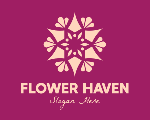 Ornamental Star Flower logo design