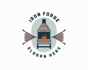 Forge Bellows Chimney logo design