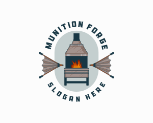 Forge Bellows Chimney logo design