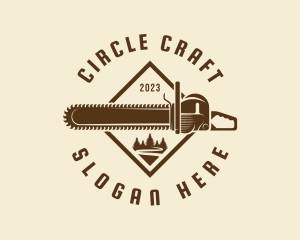 Chainsaw Timber Cutter logo design