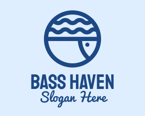 Bass - Ocean Fish Aquarium logo design