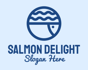 Salmon - Ocean Fish Aquarium logo design