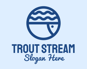 Trout - Ocean Fish Aquarium logo design