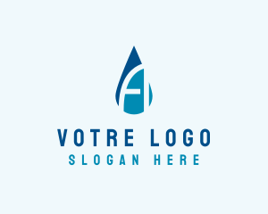 Hydro Blue Letter A  Logo