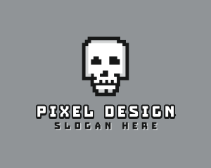 Skull Pixel Gaming logo design