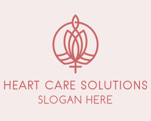 Organic Flower Cosmetics Skin Care  logo design