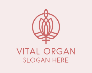 Organic Flower Cosmetics Skin Care  logo design