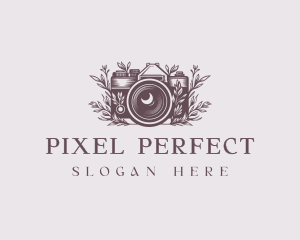 Floral Camera Photography logo design