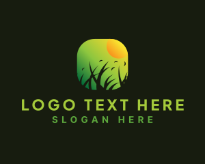 Agriculture - Grass Sun Nature logo design