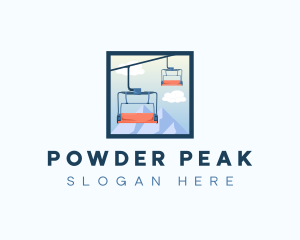 Ski - Cable Car Attraction logo design