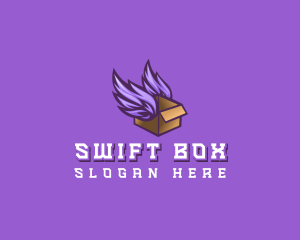 Package - Flying Package Box logo design