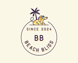 Pet Dog Beach  logo design