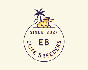 Pet Dog Beach  logo design